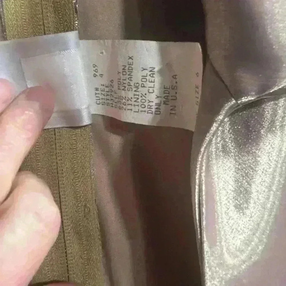 Vintage TADSHI Gold Taffeta Shimmer Blouse size 4 - Picture 7 of 7